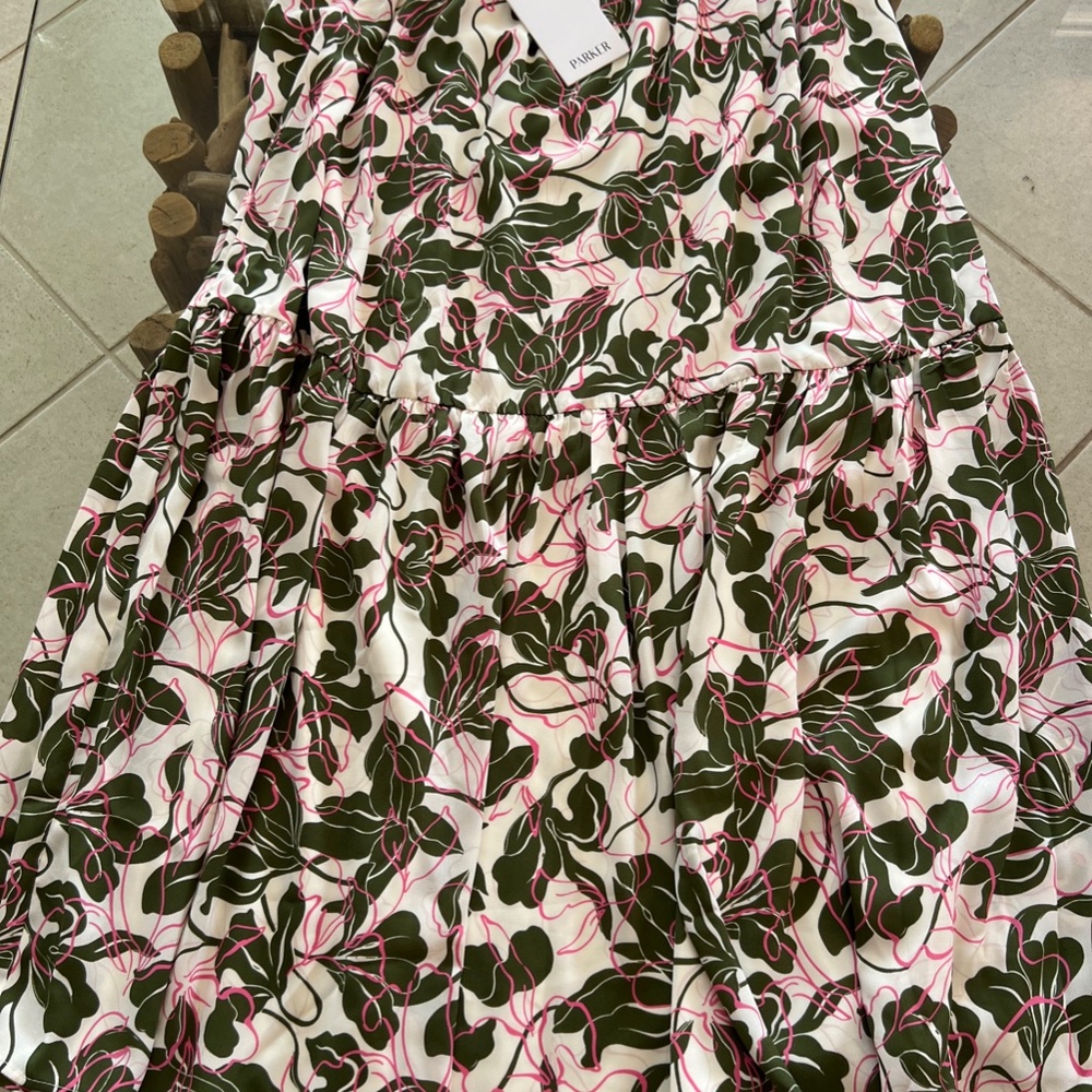 PARKER Floral Egret Tiered Midi Skirt - Picture 11 of 11